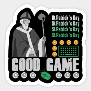 St Patricks Day Gamer Gift Sticker